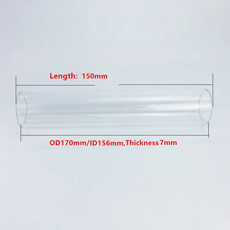 

Borosilicate Glass Column For Sight Glass Diopter, OD170mm / ID156mm, Height 150mm ,Thickness7mm,Error±1mm