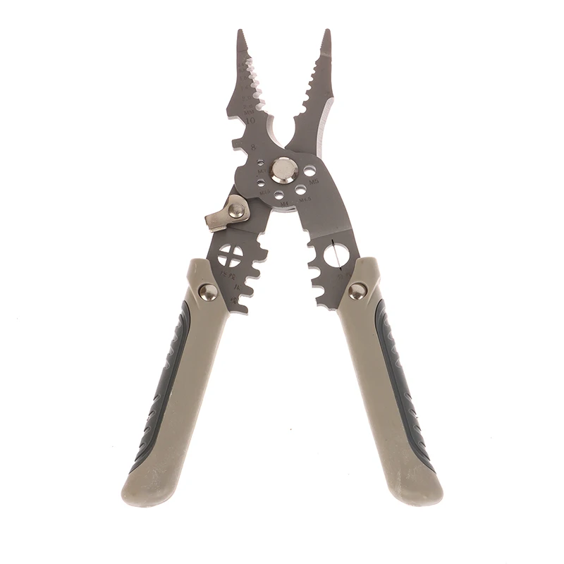 1PC 21 In 1 Multifunctional Repair Scissors Wire Stripper Wire Puller Cutter Wire Stripping Crimping Pliers Hand Tool