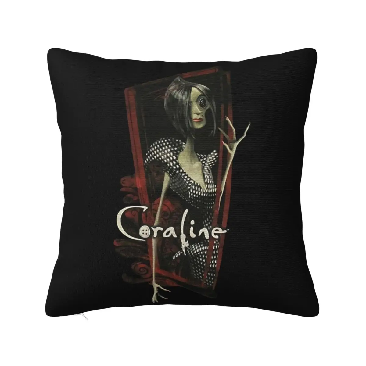 Juniors Coraline Other Mother Red Frame Black Lowest Price Best Selling Brand Style Aesthetic Pillow Case