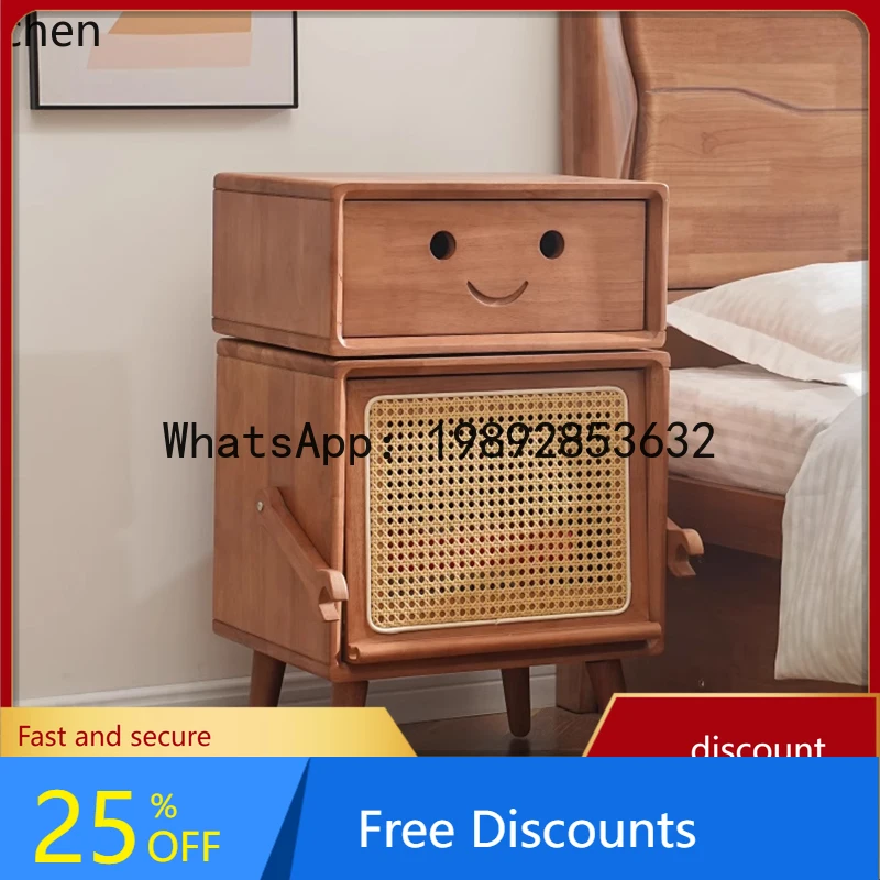 

AA solid wood storage, living room sofa side side side cabinet creative cabinet