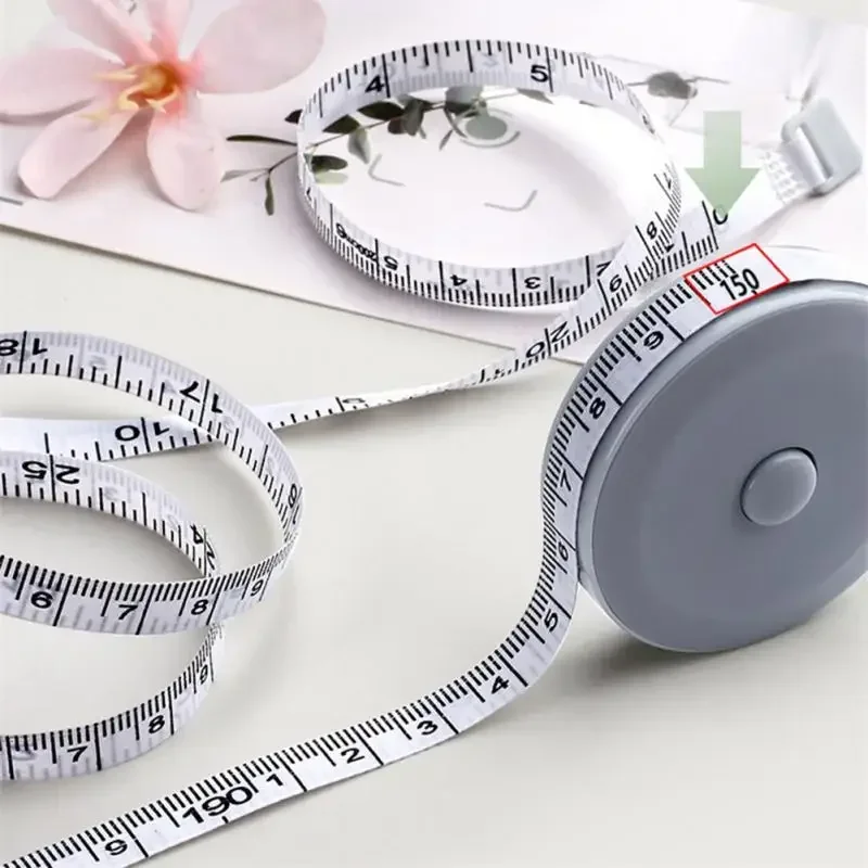 1.5m/60inch Soft Tape Measure Double Scale Body Sewing Flexible Ruler for Weight Loss Medical Body Measurement Sewing Tailor