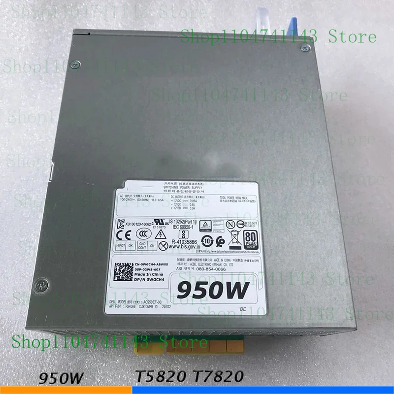 

Workstation Power Supply for DELL 950W T5820 T7820 AC950EF-00 WGCH4 CXV28