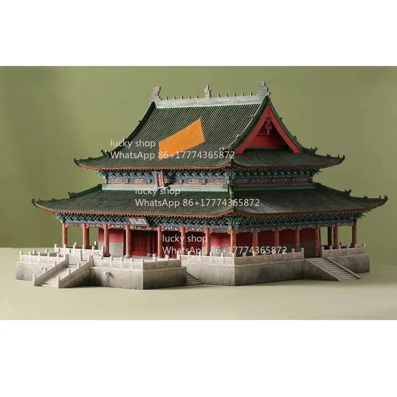 

Миниатюрная модель храма Гуань-ди, отражающая эстетику древнекитайской архитектуры и культуру боевых искусств и благополучия.