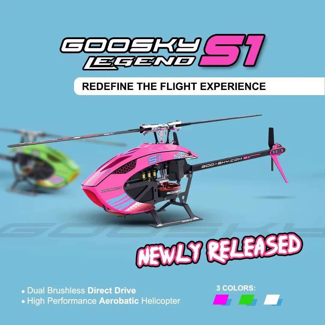 Goosky S1 Bnf/Rtf 3d 6ch Stunt Double Brushless Motor Direct Drive Helicopters Custom Direct-Drive Rc Airplane Toy Kids Gift