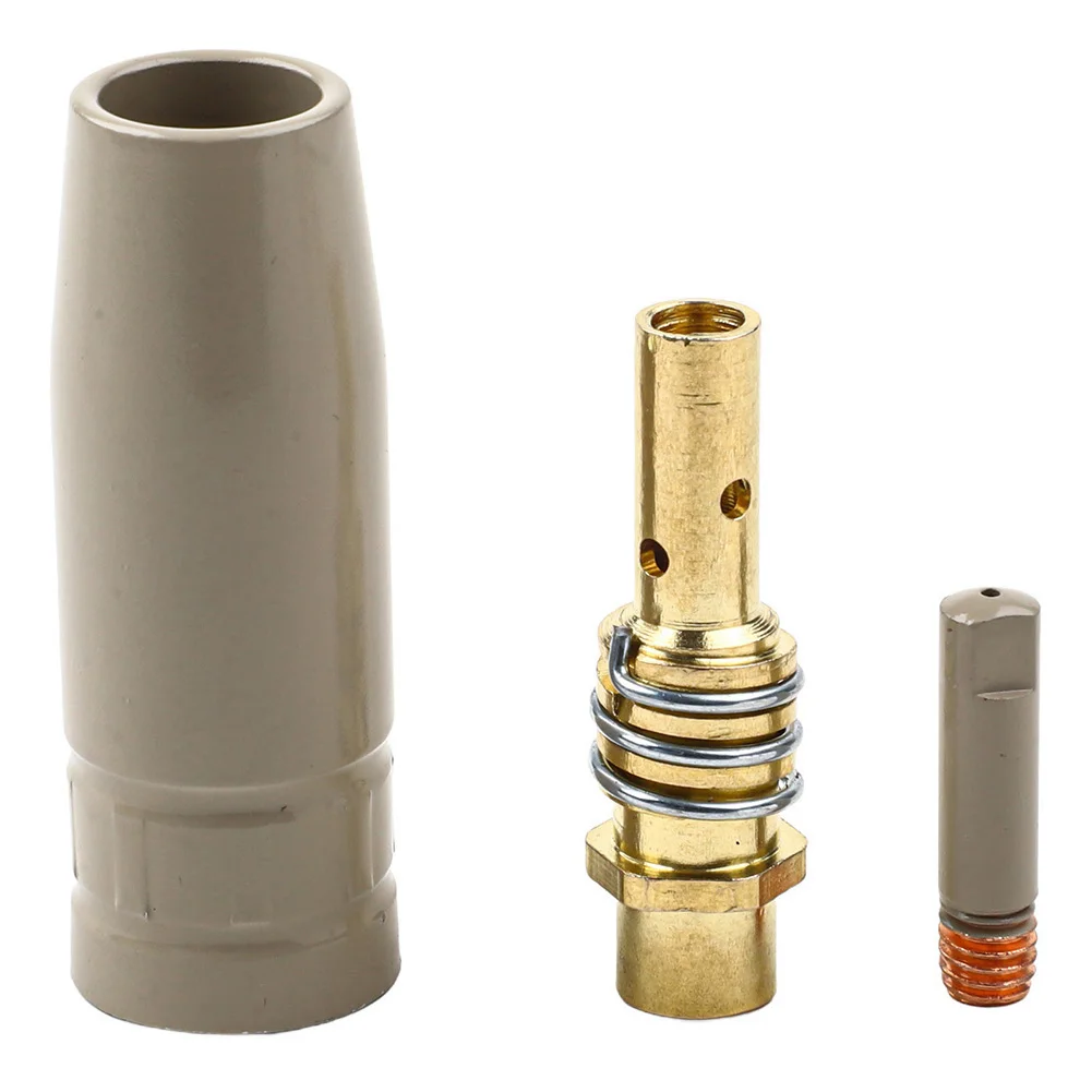 17PCS Copper Metal Nozzle Coating Kit for 15AK Welding Equipment With 1.0mm Tip Aperture NonStick Slag For Protection Design