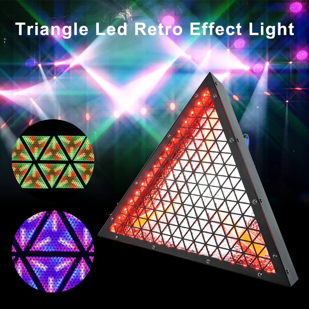 

RGB Triangle Led Retro Background Effect Light party light COB Beads DMX Auto fro DJ Disco show Wedding Stage Lighting
