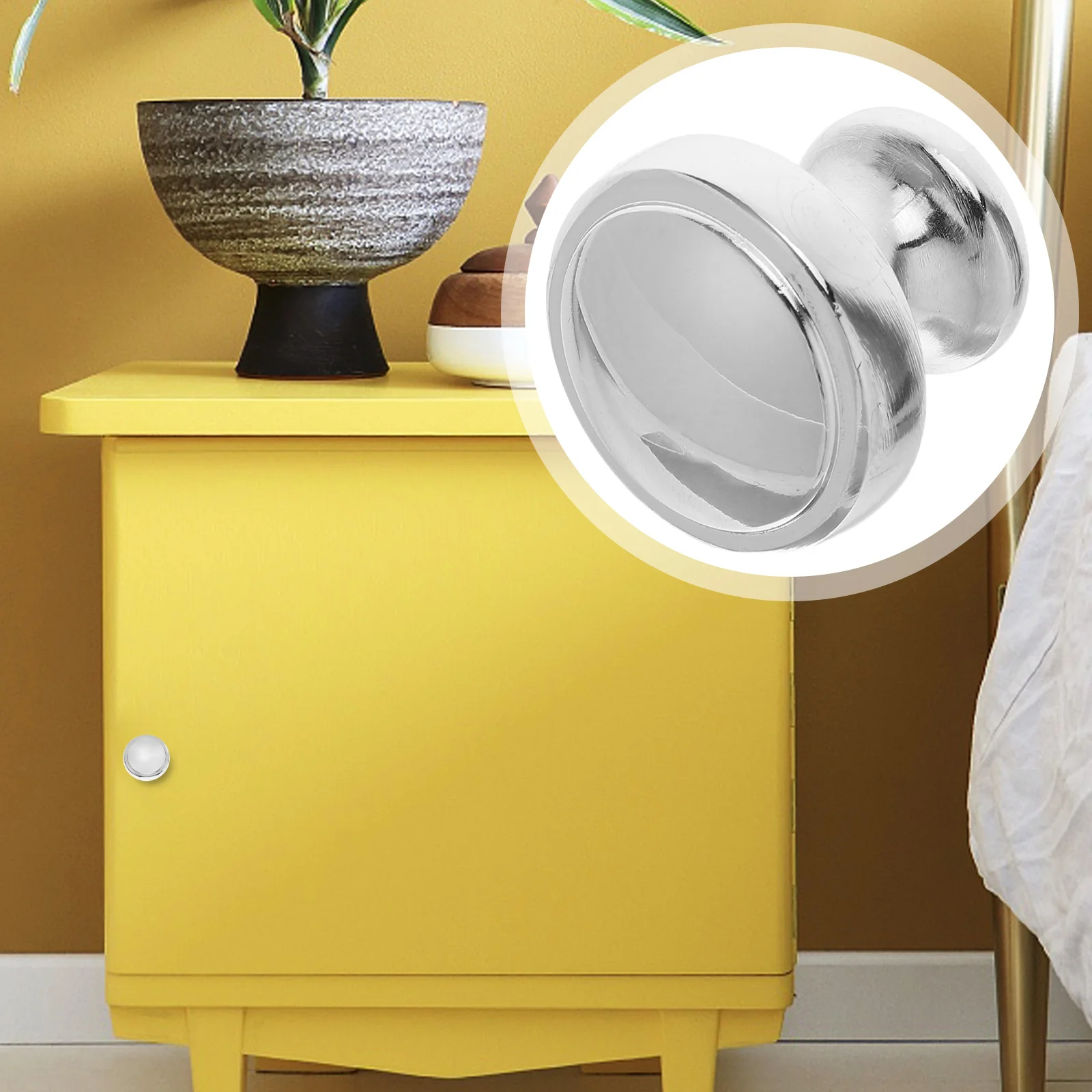 

10Pcs Round Cabinet Knobs Aluminum Alloy Single Hole Handles for Kitchen Cupboards Wardrobes Silver Decorative Drive Handles