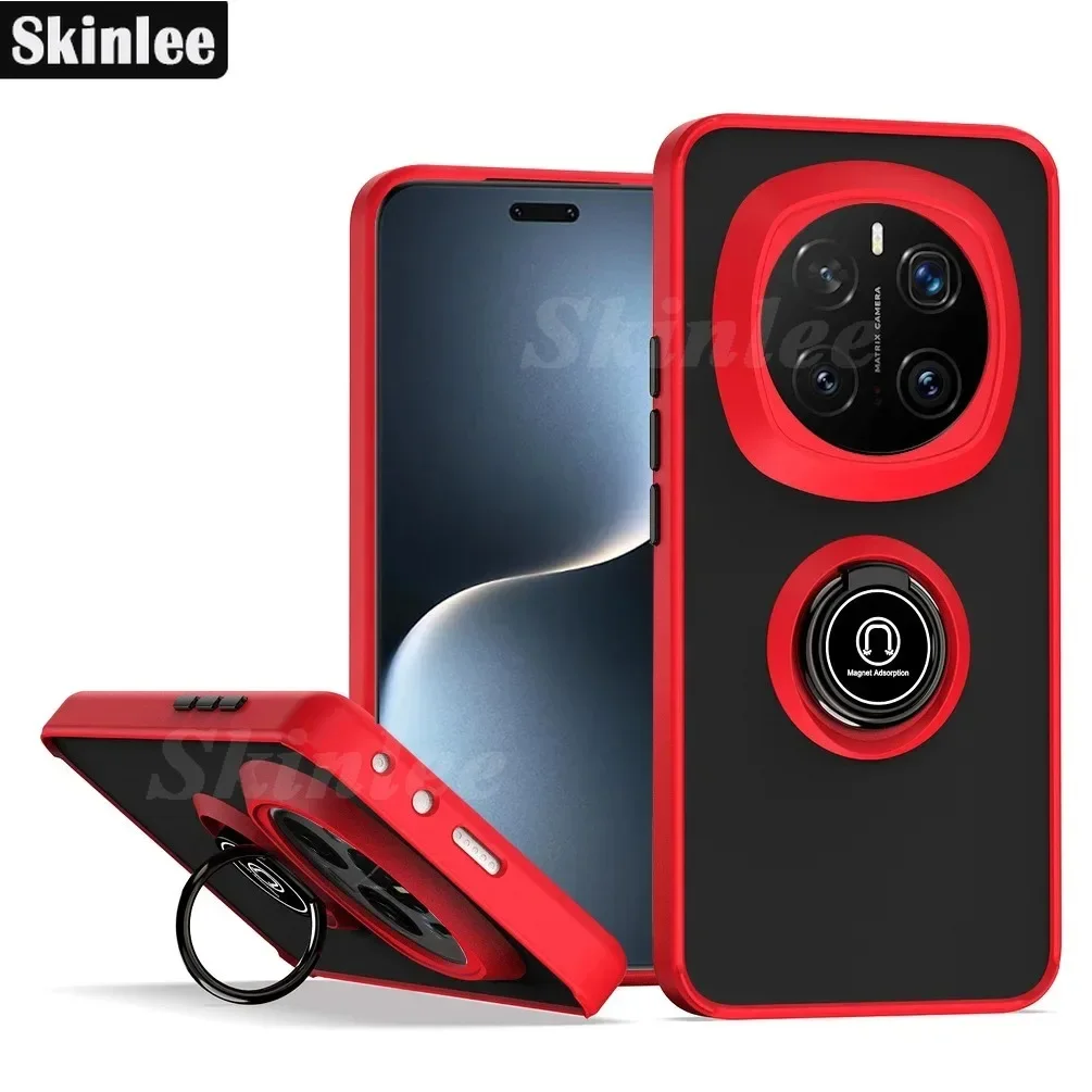حافظة لهاتف Honor Magic 7 6 Pro X9C pro7 مع حامل حلقي فاخر غير لامع مقاوم للصدمات غلاف صلب لهاتف Honor X9C Magic 6 7Pro