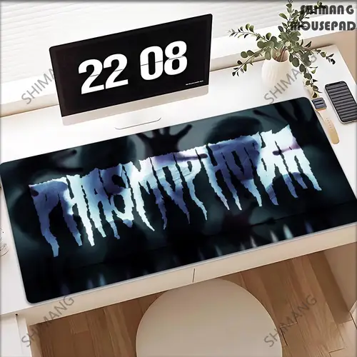 Imagen 2 del producto Alfombrilla de ratón antideslizante con bloqueo de borde de goma, alfombrillas de juego, multijugador, juego de terror, Phasmophobia para ordenador portátil y PC