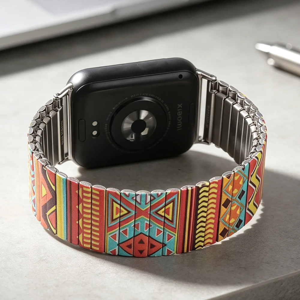 Multi Colored Elastic Stainless Steel Strap for Xiaomi Band Mi 8Pro 9Pro 10Pro Bracelet Redmi Watch 4/5/6 Breathable Wristband
