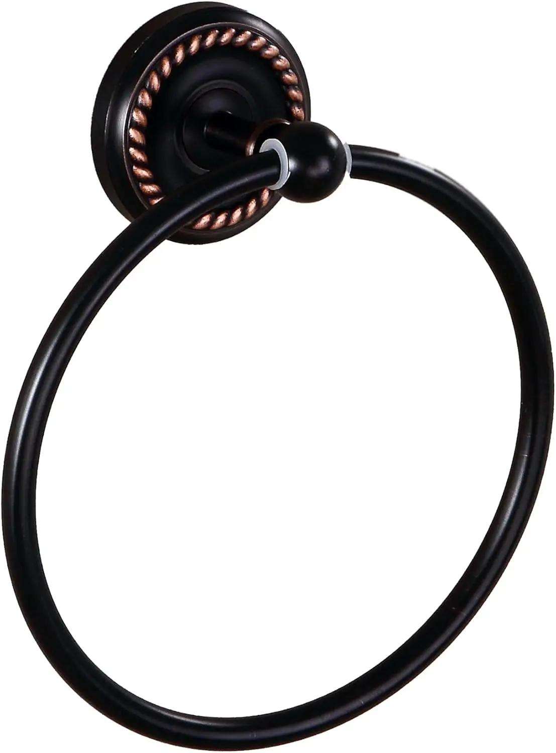 

Towel Ring Oil-Rubbed Bronze, Wall Mounted Bath Hand Towel Holder with Braiding Carvings, Vintage Style