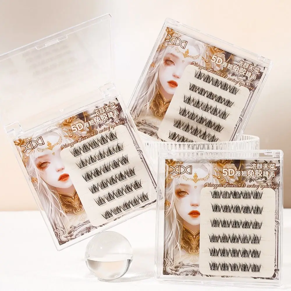 Estensione Cluster per ciglia autoadesive Fai da te Dolce senza colla Ciglia finte Trucco Adesivo riutilizzabile Strumento per il trucco delle ciglia finte