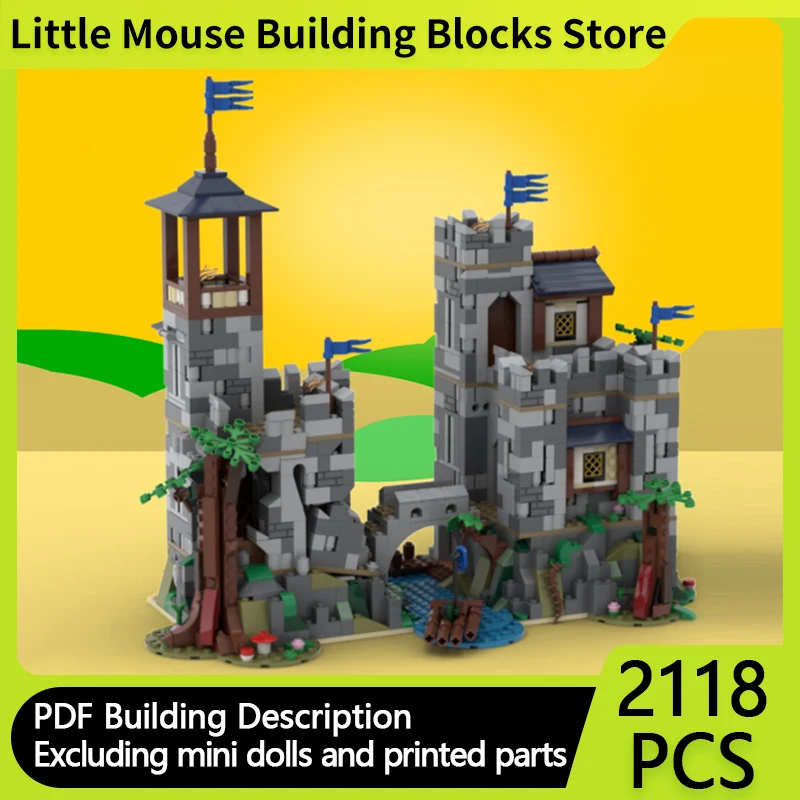 

Medieval Castle Model MOC Building Bricks Forest Fortress Hideout Modular Technology Gifts Holiday Assemble Children Toys Suit