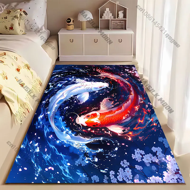 Harmony balance duality flowing carpet Yoga living room room decor children's crawling mat doormat area rug games mat