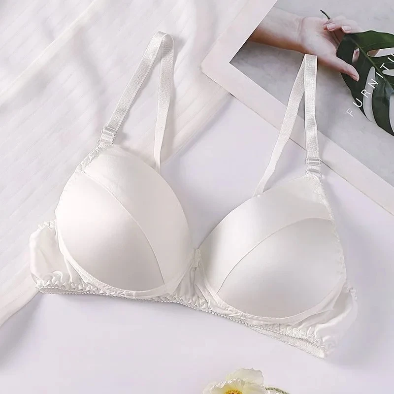 ملابس داخلية نسائية مثيرة بدون خياطة قطعة واحدة ملابس داخلية نسائية لاسلكية بفيونكة رافعة للصدر وبطانة حريرية 3/4 كوب مريح فاخر وحملي #5