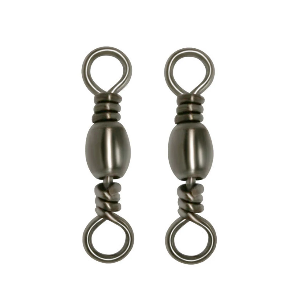 

50- 100pcs Fishing Connector Barrel Swivel Carbon Steel Sea Hooks Connector for Sea Fishing Luer Connector Accessories