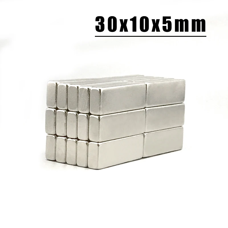 5/10/20/50Pcs 30x10x5 Magnet 30mm x 10mm x 5mm Block Hook Tool Magnetic Imanes 30*10*5 for Home Decoration DIY Craft