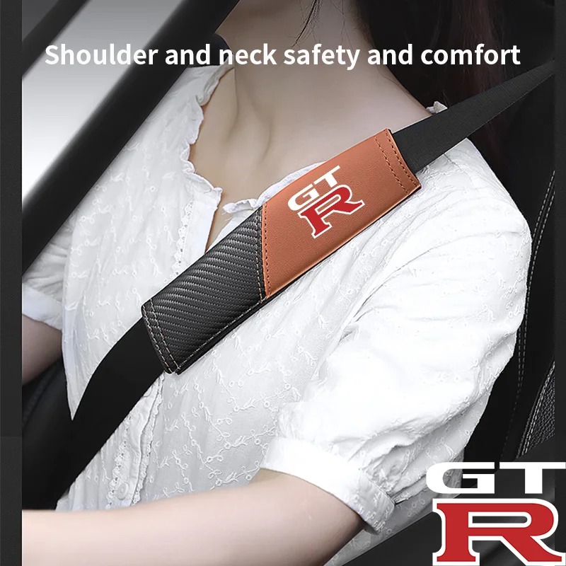 

1Pcs car seat belt cover shoulder pad interior accessories for Nissan GTR GT-R R35 R50 GT-R50