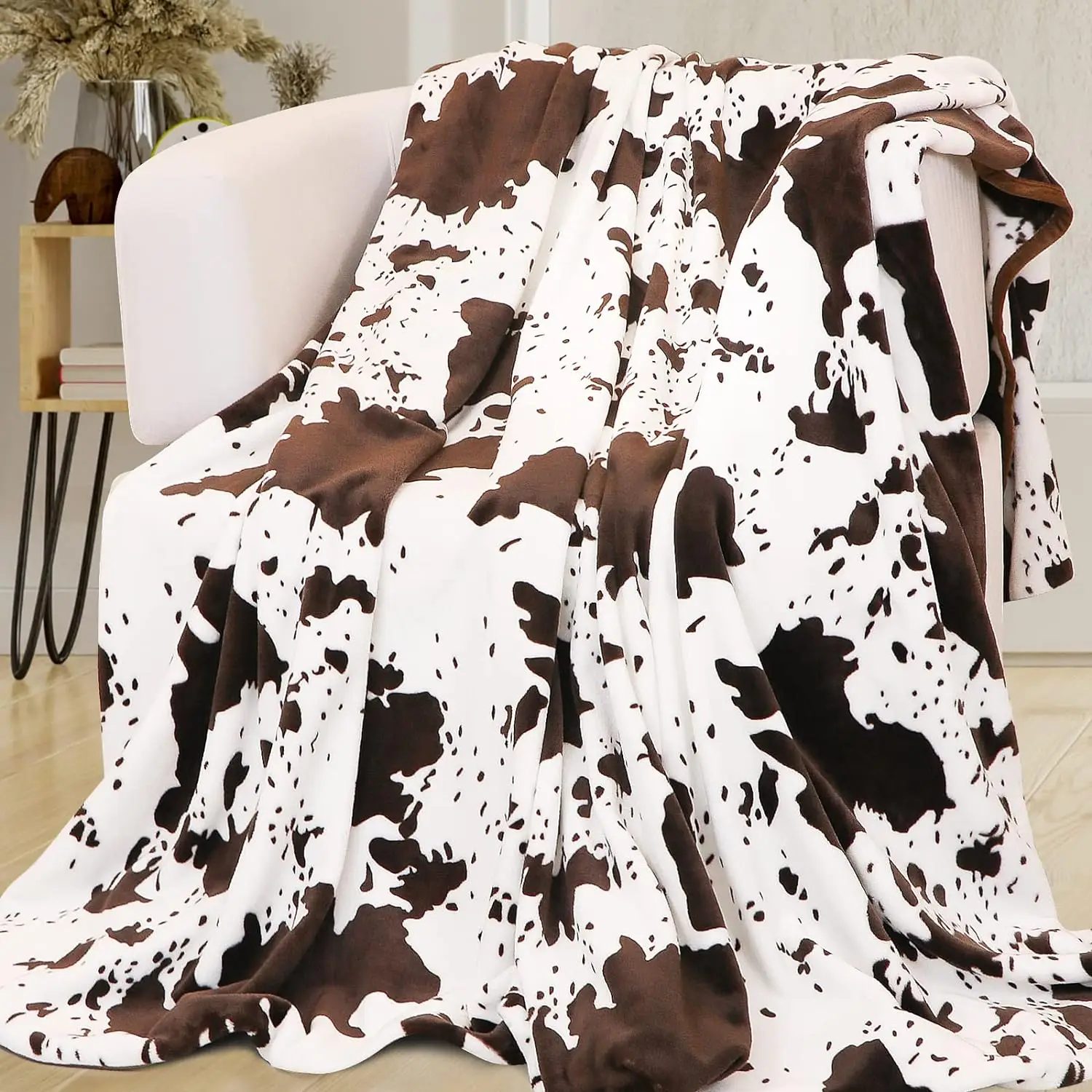 

Cute Cow Print Blanket Cozy Soft Lightweight Cow Throw Blanket Warm Fleece Fuzzy Plush All Season Sofa Bed Travel Blankets Gift