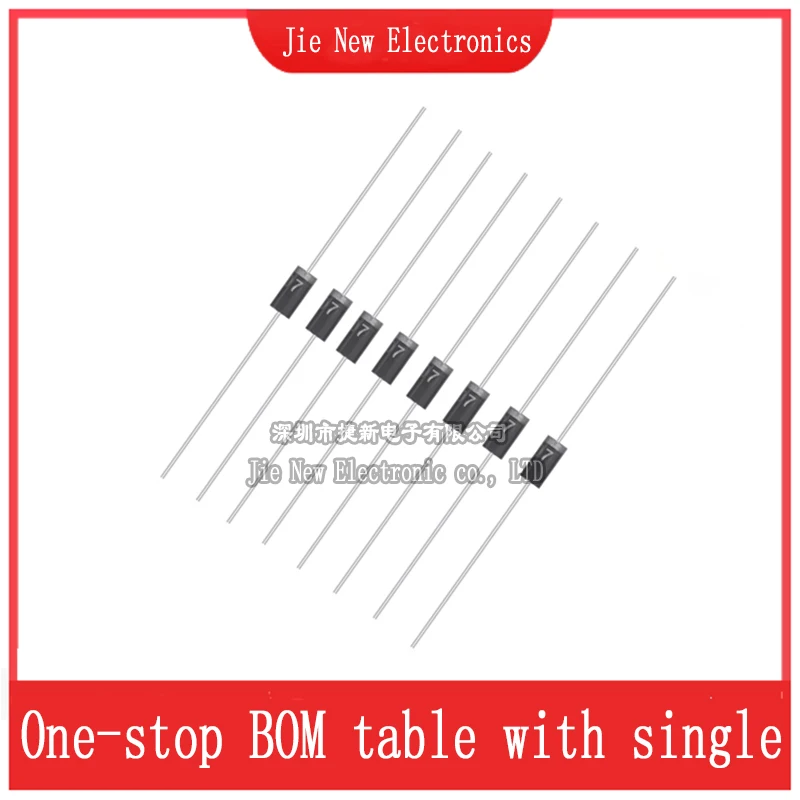 50PCS FR107 FR157 FR207 FR307 1N5819  UF4007  RL207 SR240 BYV26C BYV26D BYV26E Rectifier Diode