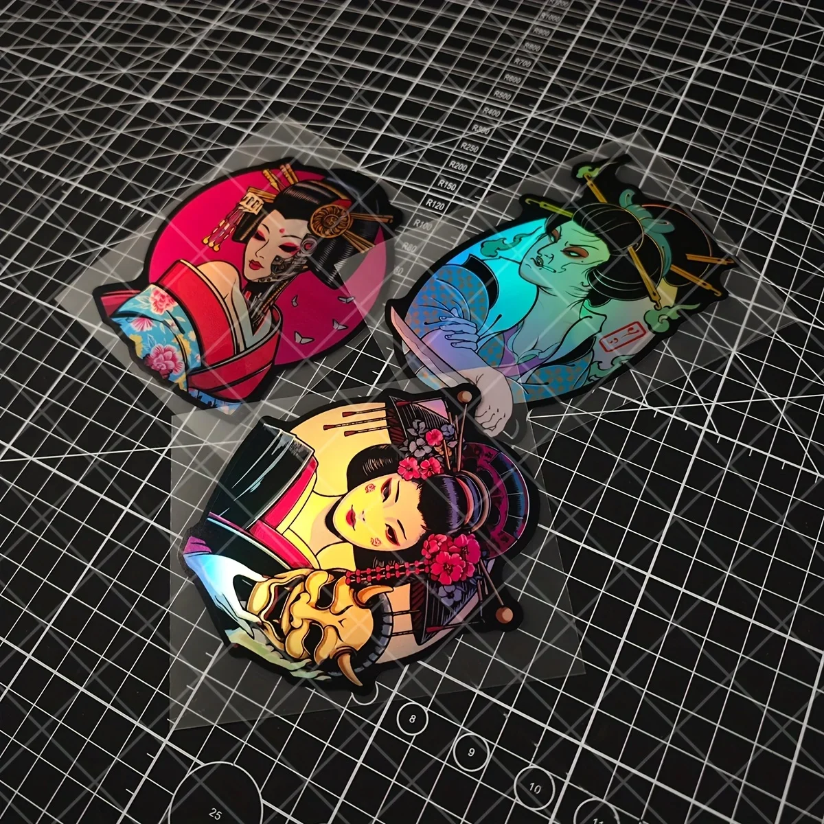 1PC Japanese-Style Geisha Sticker | Create Style Exquisite Decal Ideal For Laptops Skateboards Journal Covers Theme