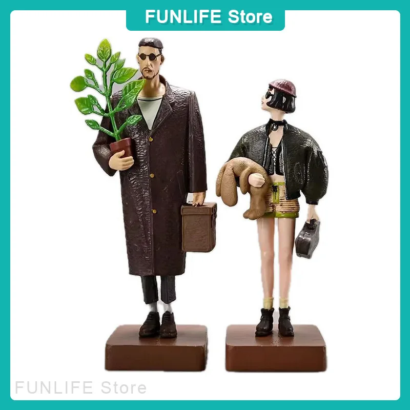 Léon: The Professional 16cm Movie Peripherals - комбинированный набор Léon & Girl, фигурка из ПВХ, ностальгическая кукла, орнамент, Коллекционная модель