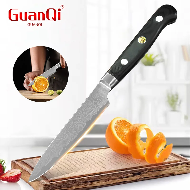 

Utility Knife Kitchen Knives G10 Handle Damascus Knife Fruit Vegetable Slicing Chef Meat Cleaver Boning Knife For Household