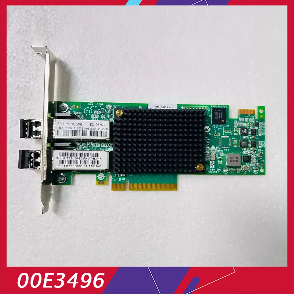 

Dual-port 16 Gbit/s fiber HBA EN0A 00E3495 00E9266 577F 00E3496