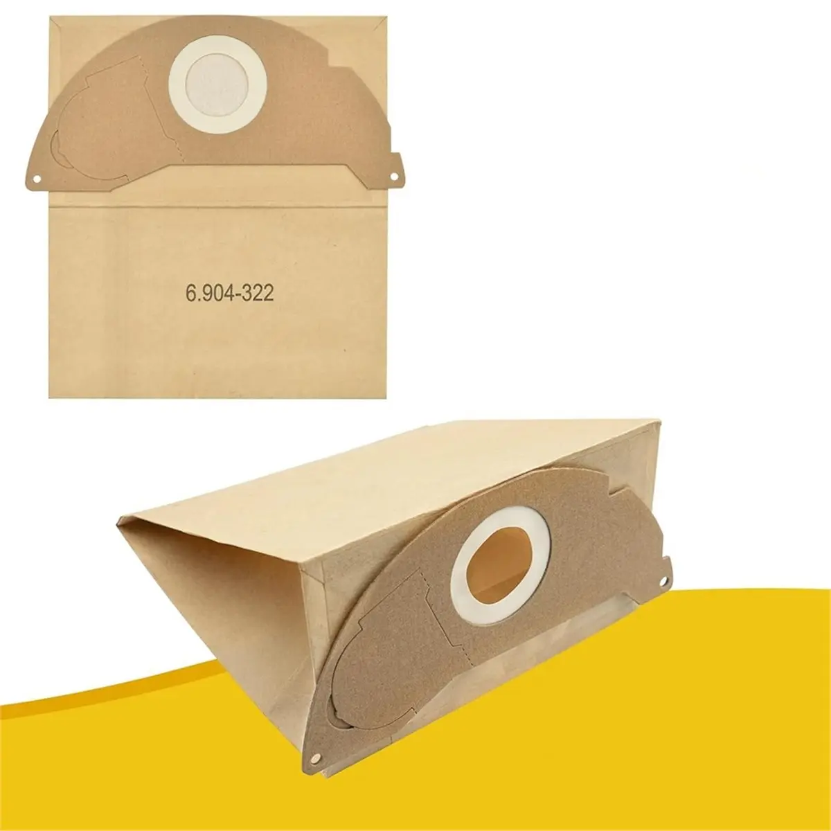 Bolsas para Aspiradora AT59 para Karcher WD2 MV2 WD 2.200 WD2250 A2004 A2054 A2099 6.904-322.0, Bolsas de Papel para Polvo