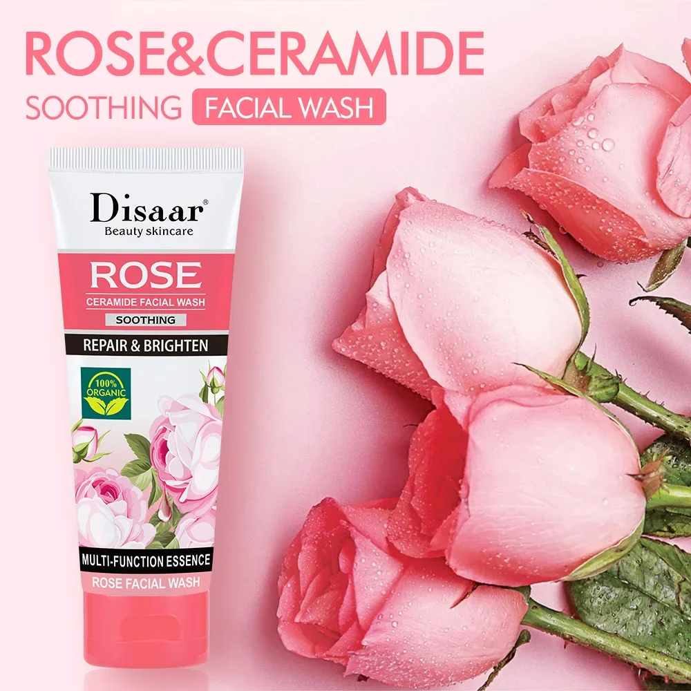 

Rose facial cleanser refreshing and soothing brightening skin tone repairing skin moisturizing rejuvenating cleanser Skincare