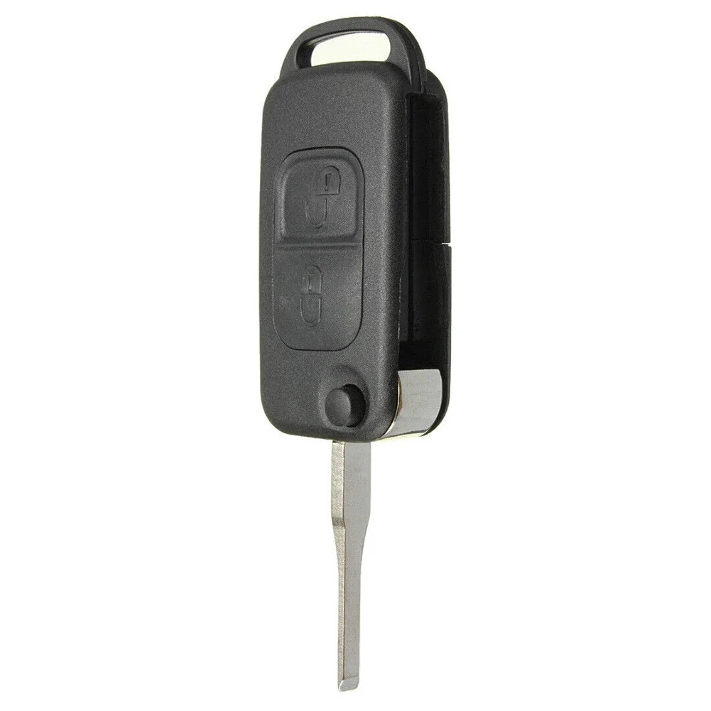 2 Button Car Key Shell Folding Flip Remote Key Fob Case Shell For Mercedes-Benz A C E W168 W202 W203 W210 W461