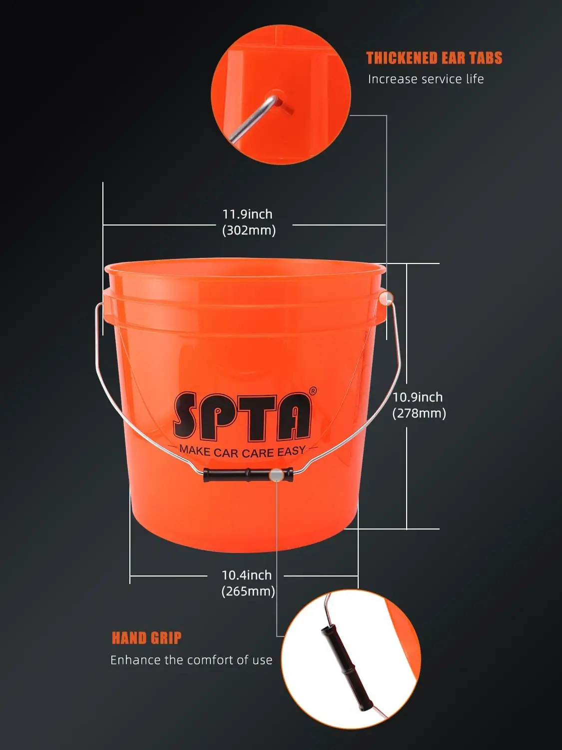 SPTA 31Pcs Car Wash 15L Bucket Set Car Wash Filter Mitt Sponge Towels Tire Detailing Brushes Exterior Interior Cleaning Tools view 2