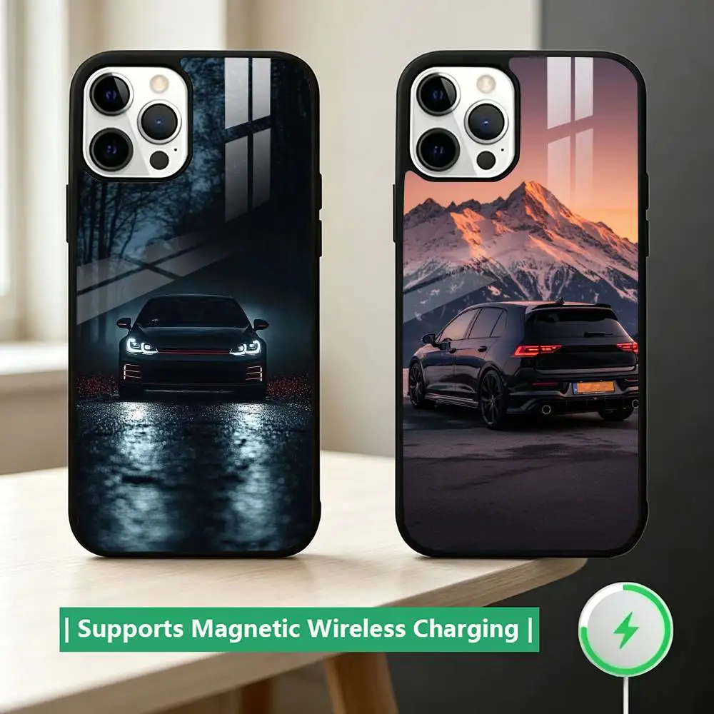 

Car For G-Golf MK 7 GTI] Phone Case For IPhone17,16,15,14,13,12,11 Plus,Pro Allows Magnetic Wireless Charging
