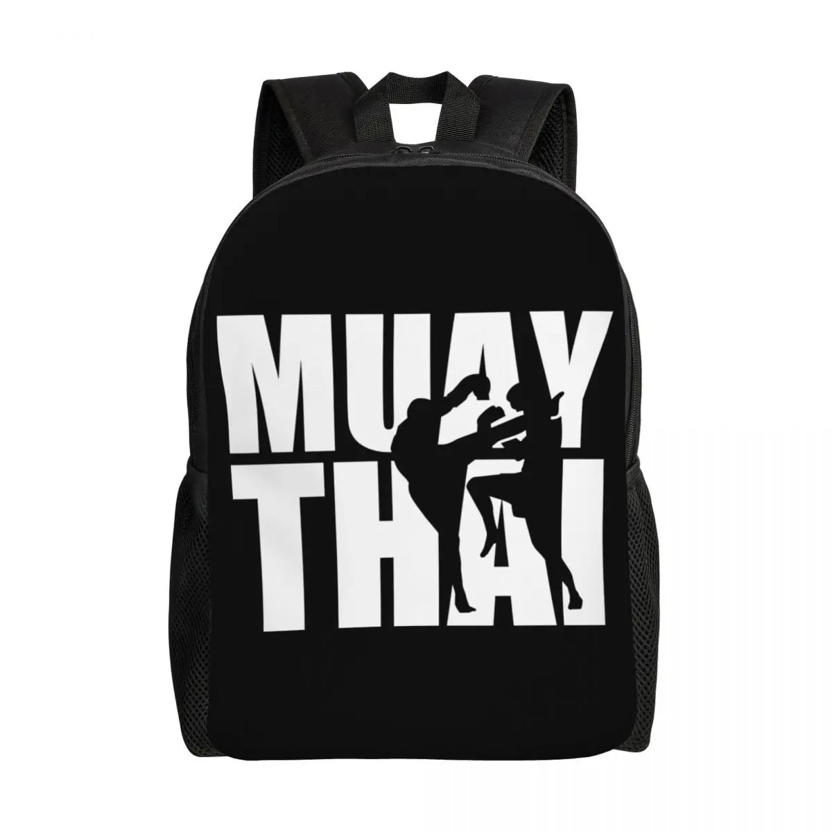 Custom 3D Print Muay Thai Backpacks Thailand Fighter Kickboxing Martial School College Travel Bags  Bookbag Fits 15 Inch Laptop