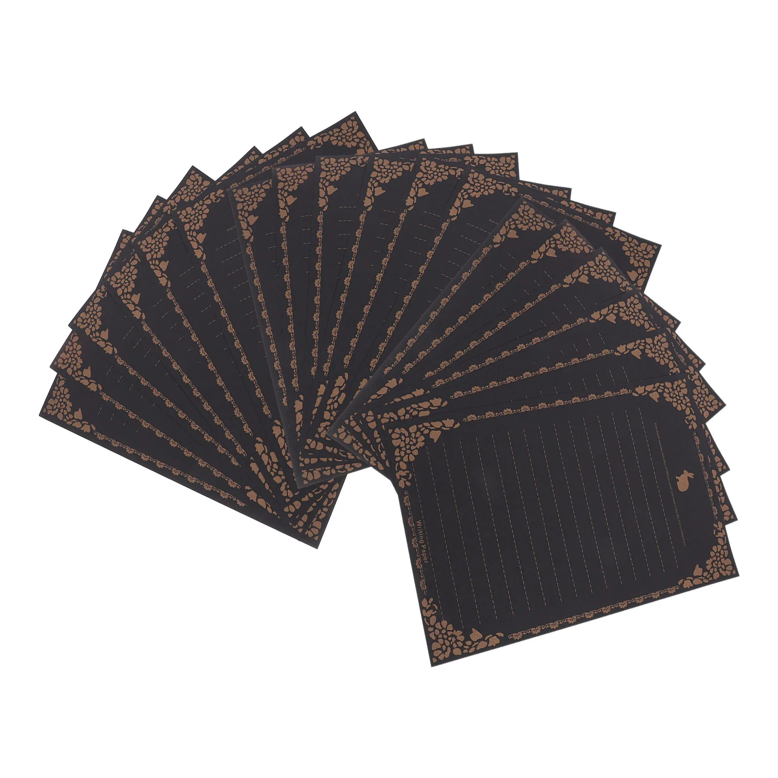 

50 Sheets Decorative Notebook Paper Letter for Writing English Flower Stationery