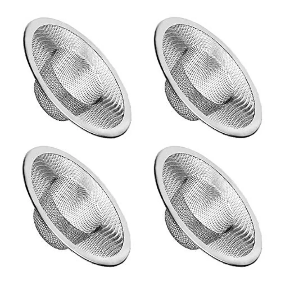 

4pcs Heavy Duty Stainless Steel Slop Basket Filter Trap, Top/ 1.65" Mesh Metal Sink Strainer, Perfect for Kitchen Sink/Bathroom