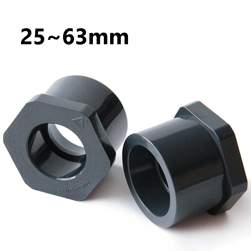 

25 мм ~ 63 мм переходник для соединителя трубы из ПВХ, садовый адаптер для орошения, втулка с сердечником, адаптер для аквариума