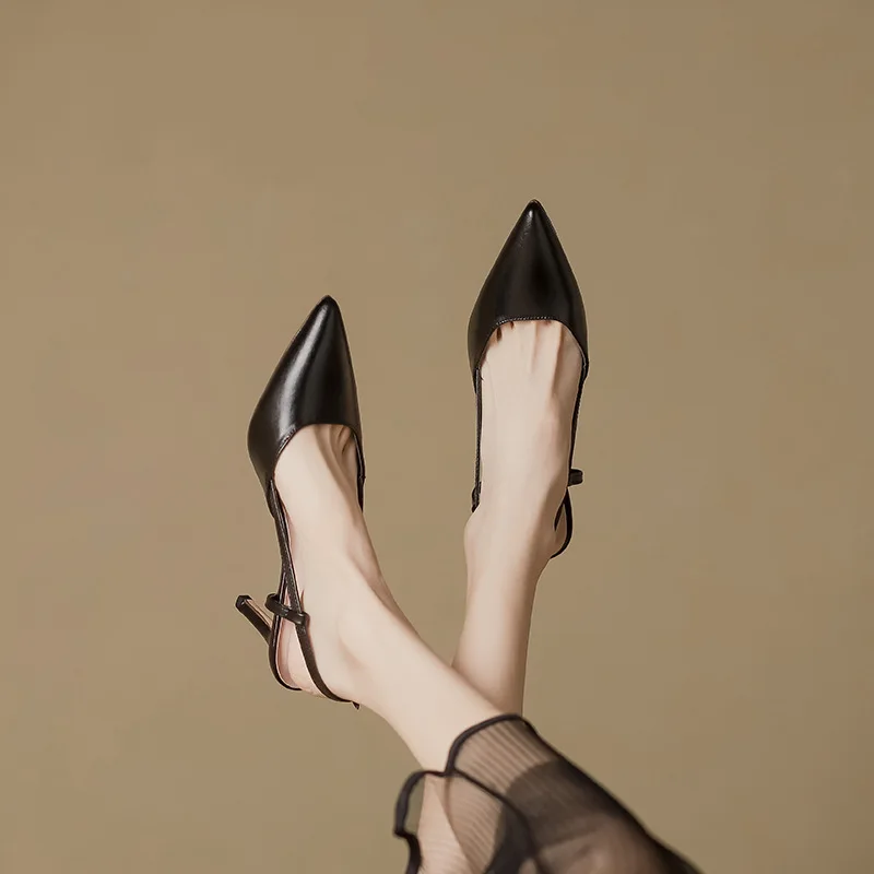 

Women High Heels Sandals New Fashion Pointed Toe High Heels Sandals Patent Leather All-match Stiletto Heels Shoes for Women