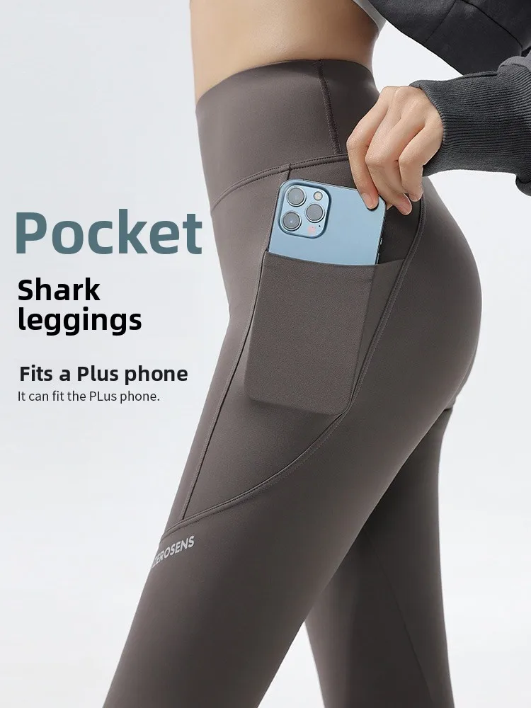 

High Waist arkskin Pants Women's Summer Fitn Cycling Bot with kets Yoga Running Spring Autumn High Waist Lift Butt