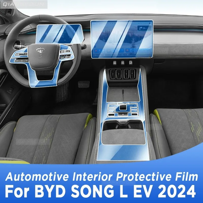 

For BYD SONG L EV 2024 Gearbox Panel Navigation Automotive Interior Protective Film Anti-Scratch Sticker Accessories