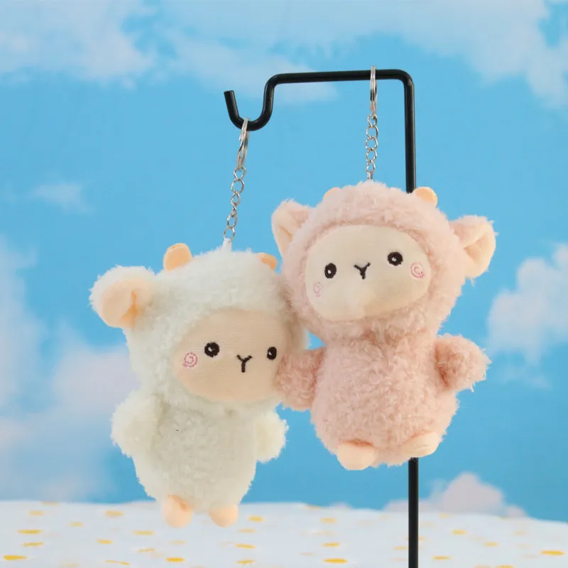 

Kawaii Plush Sheep Keychain Mini Fluffy Lamb Stuffed Animal Hanging Ornament for Backpack Purse Cute Keyring Organizer Holder