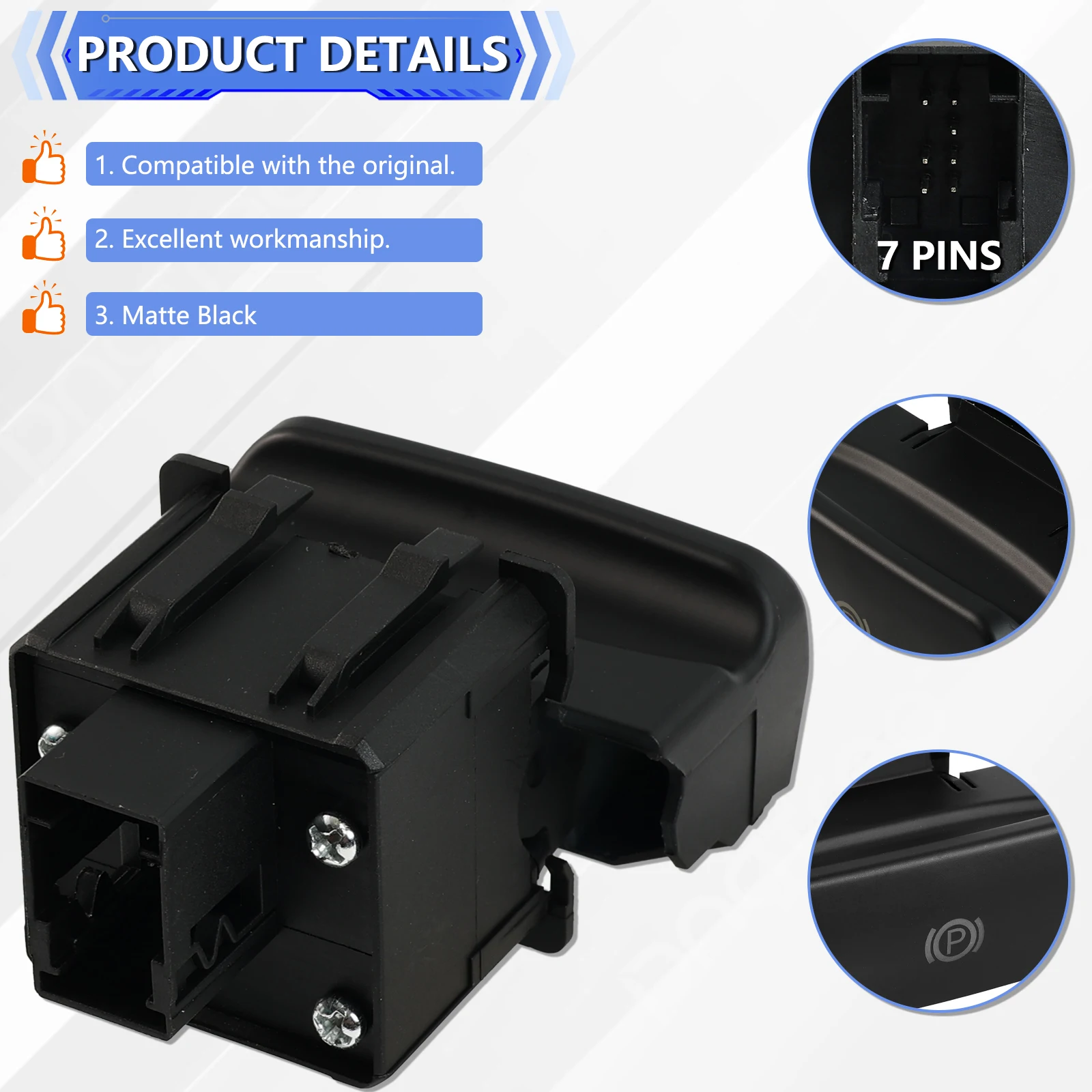 For Citroen C4 Grand DS4 Peugeot 3008 5008 Automatic Handbrake Switch Hold Button Combination Switch 7Pins 9659793877 9666405677