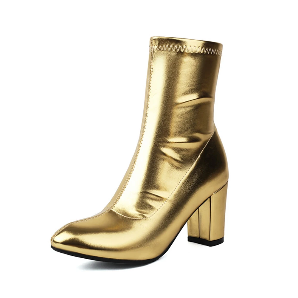 

Женские модные ботильоны с круглым носком на толстом каблуке, на молнии, для свадьбы, комфортные, для вечеринок и банкетов, короткие модные ботинки 6030