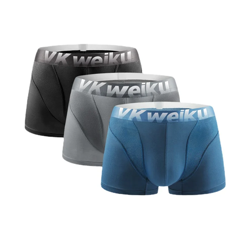 

Man Sport Breathable Underwear for Summer Hot Day Breathable Crotch Boxers Bulge Pouch Workout Mesh Lingerie Air Hole Underpants