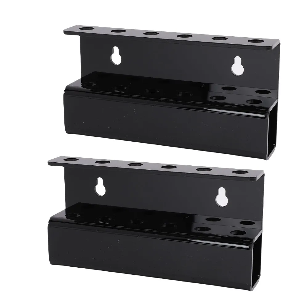 2pcs Stylish Acrylic Acrylic Dart Holder Black 15.5x2.8x8cm Wall Mount Dart Rack Dart Display Rack Wall Mount Setup