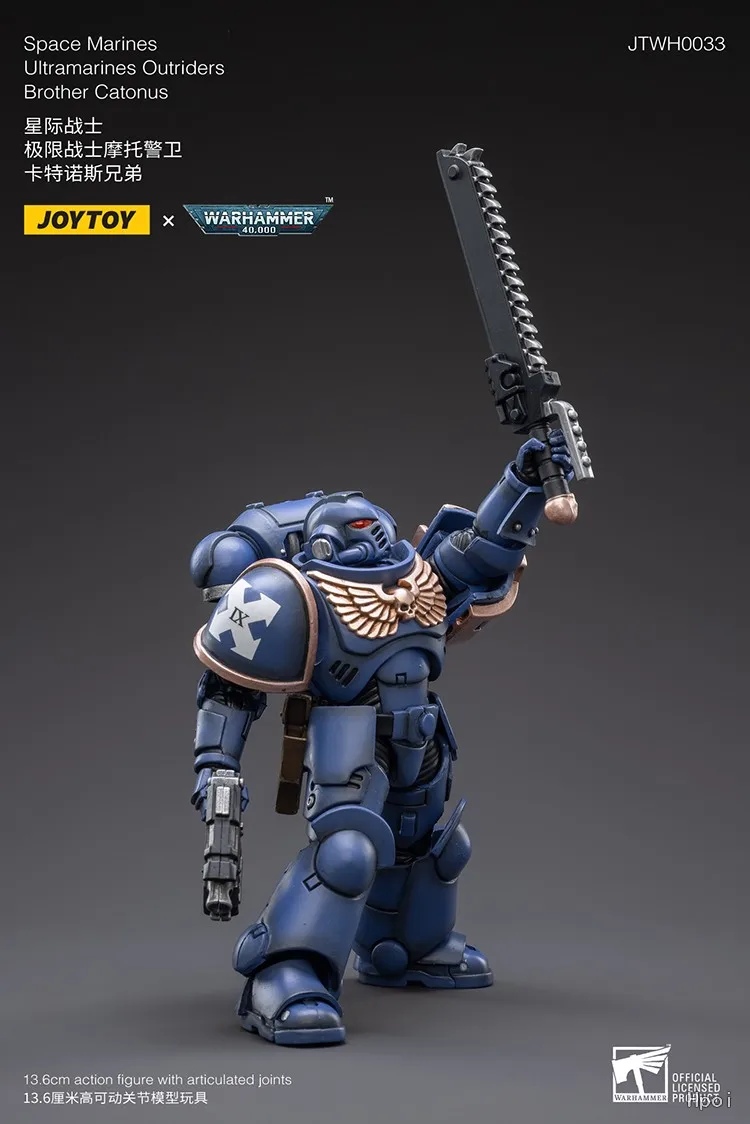 【UA】JOYTOY Warhammer 40k Scale1/18 Action Figures Space Marines UltramarinesOutriders Brother Catonus Models Toys Gifts view 3