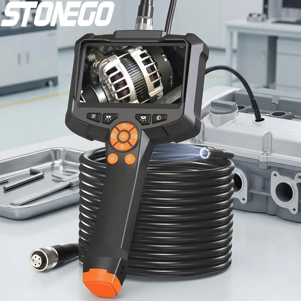 1080P Waterproof 4.3 IPS Automotive Home Inspection Endoscope Camera 1m 5m 10m Cable 2000mAh Battery 3.5H Use