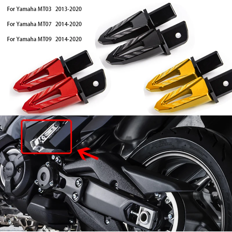 

For Yamaha MT03 MT09 MT07 MT 03 07 09 MT-07 2014-2018 2019 2020 2021 2022 Motorcycle Rear Pedals Passenger Pedals Accessories