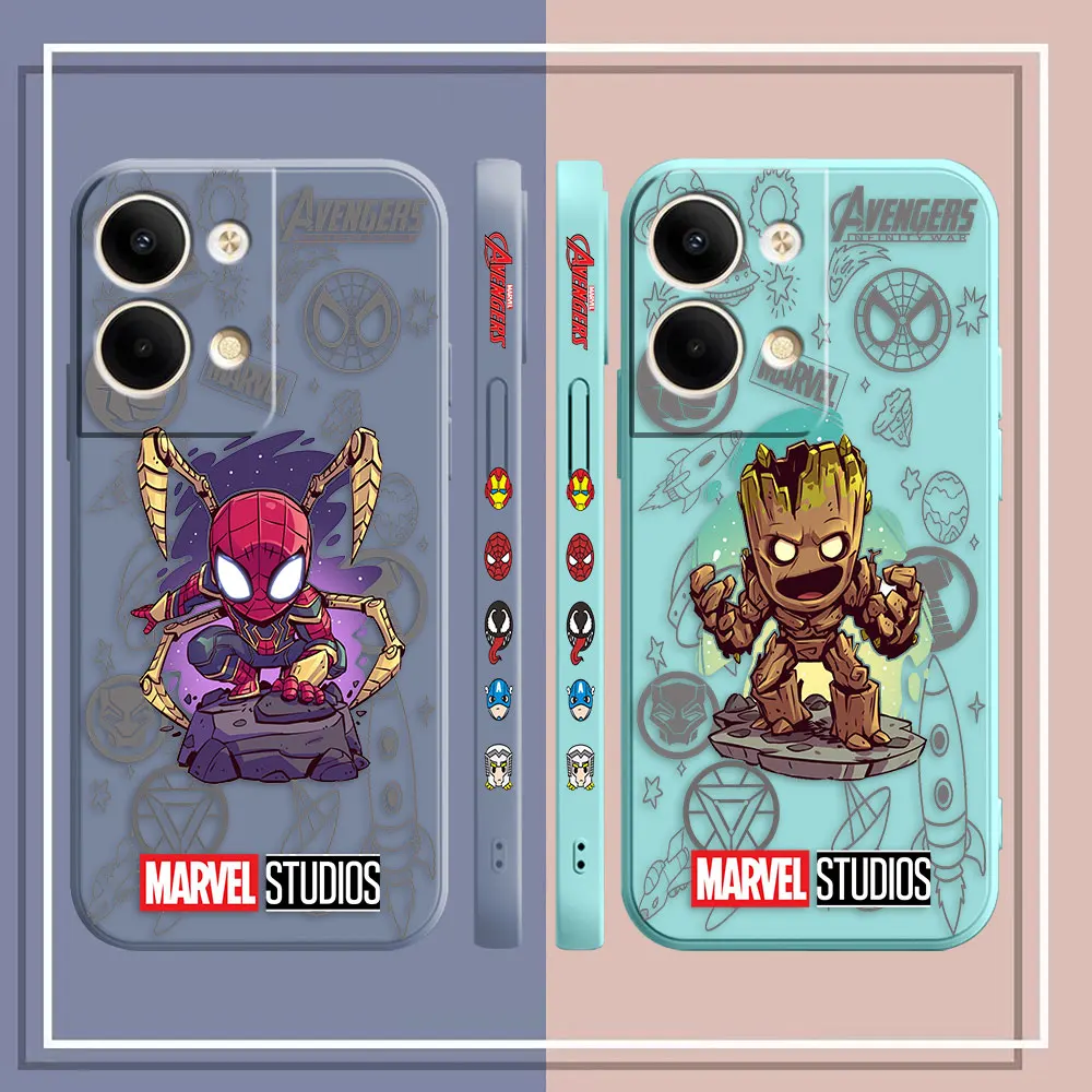 Phone Case For OPPO RENO 8 7 9 6 7SE 5 4 4SE 4 3 4G 5G PRO PLUS Case Cover Funda Cqoue Shell Capa Marvel Cartoon Groot SpiderMan