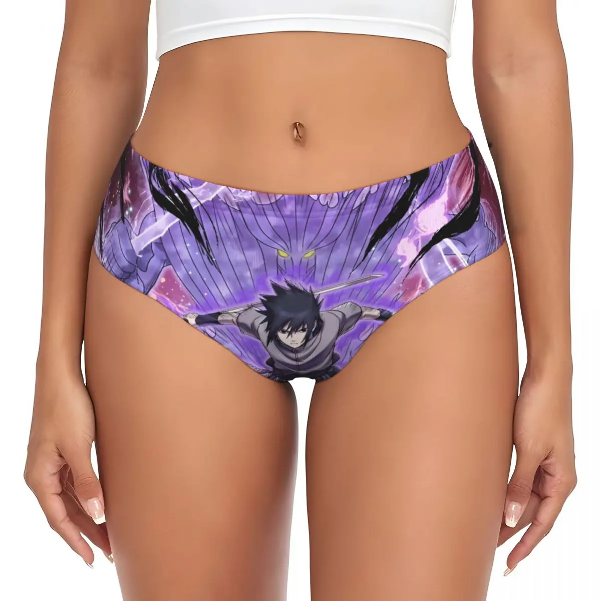 

Custom Cool N-Narutoes S-Sasukes Japan Brief Panties Womens Comfort Anime Underwear